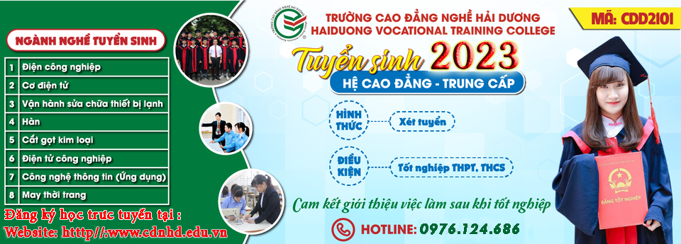 Thông tin tuyển sinh Trường cao đẳng nghề Hải Dương 2023