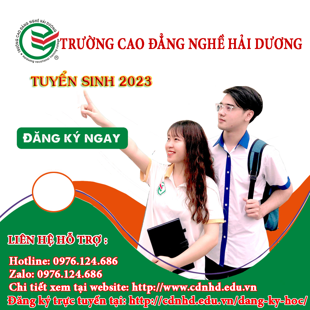 Trường cao đẳng nghề Hải Dương Thông báo tuyển sinh 2023