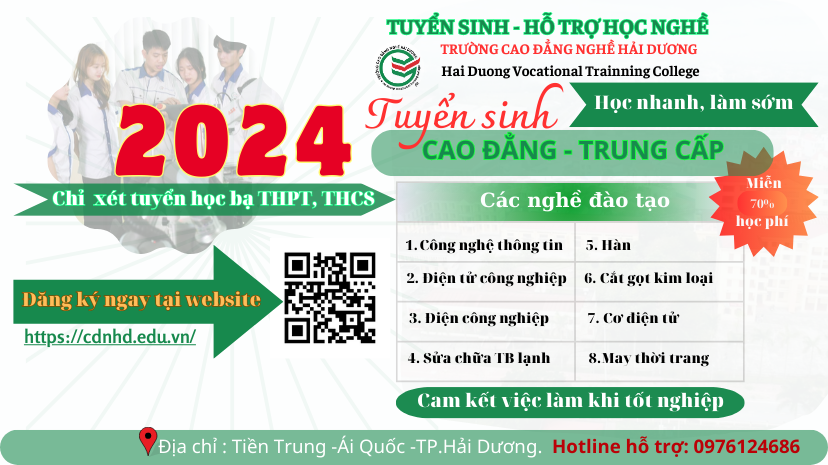 Tuyển sinh hệ cao đẳng Trường cao đẳng nghề Hải Dương