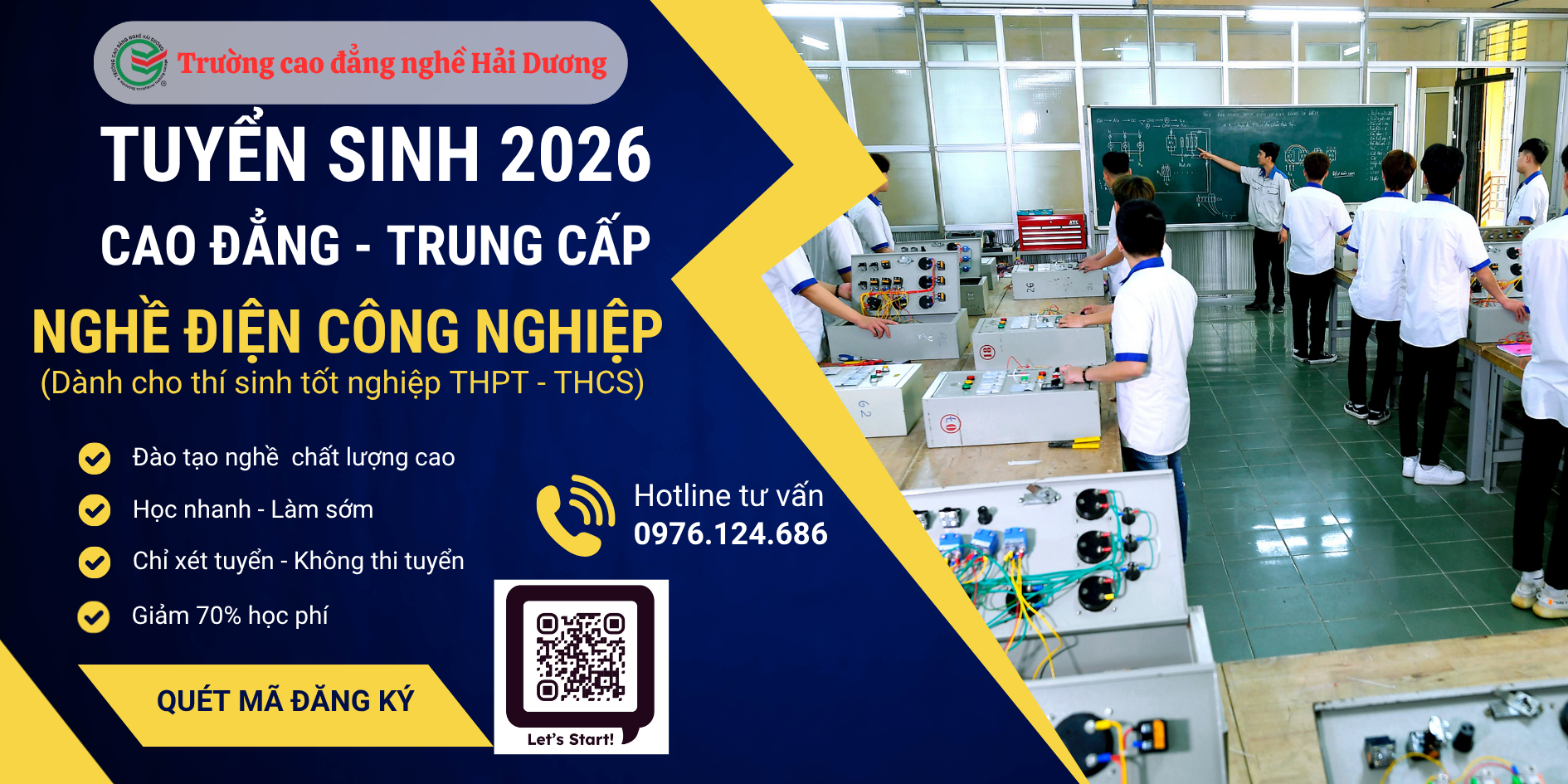 Tuyển sinh nghề điện công nghiệp năm 2026
