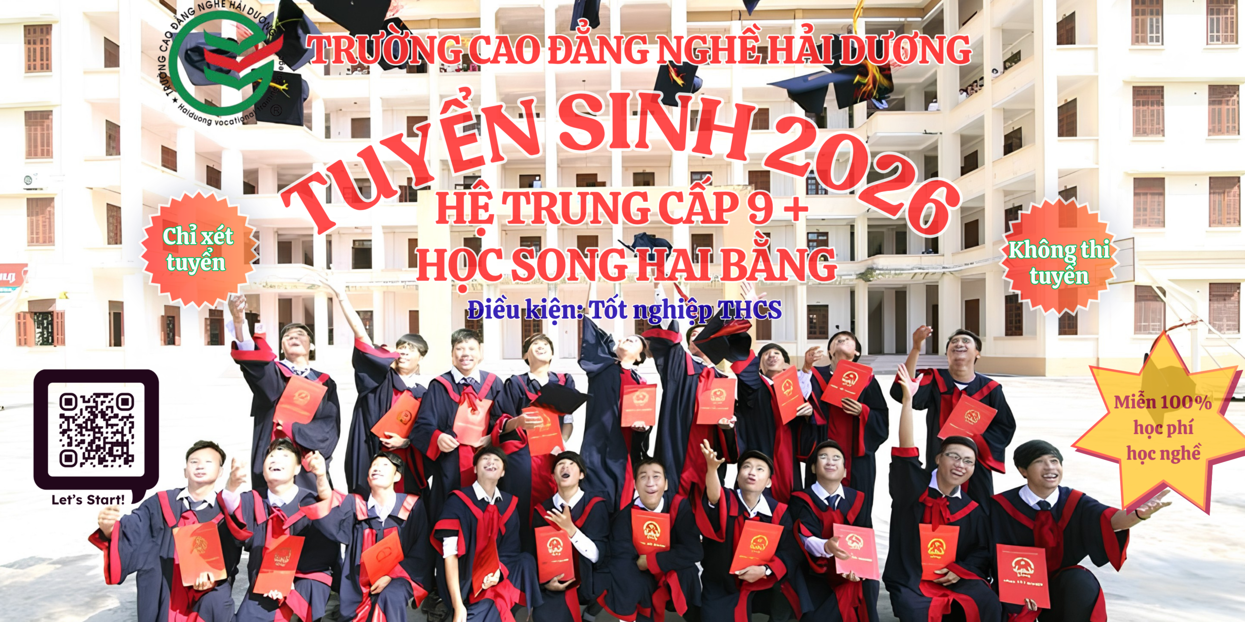Trường cao đẳng nghề Hải Dương tuyển sinh hệ trung cấp 9+ năm 2026