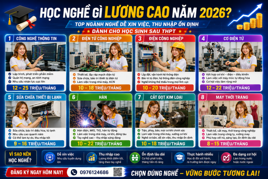 Học nghề gì lương cao