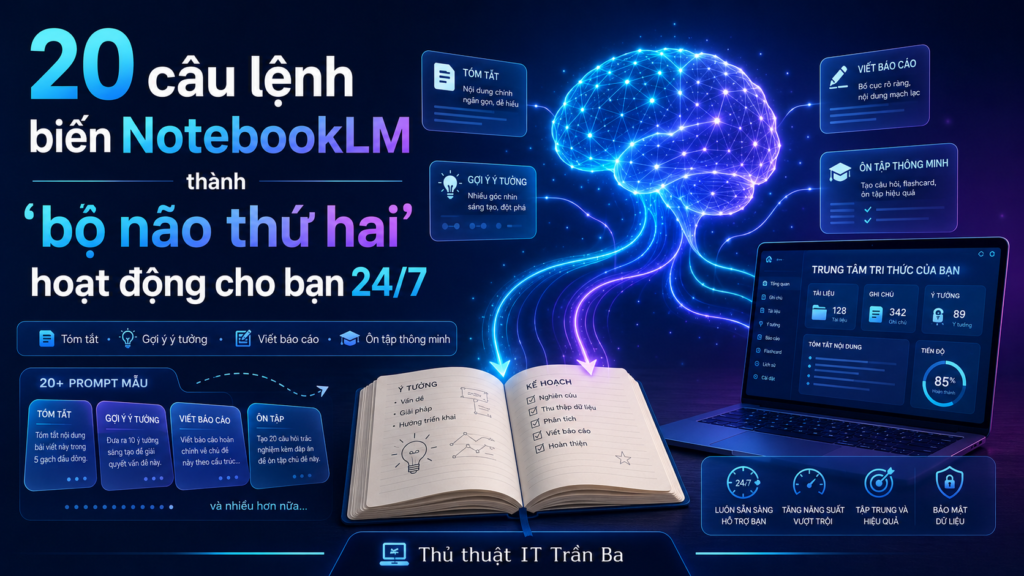 Khám phá 20 câu lệnh hữu ích giúp bạn khai thác NotebookLM hiệu quả hơn trong học tập