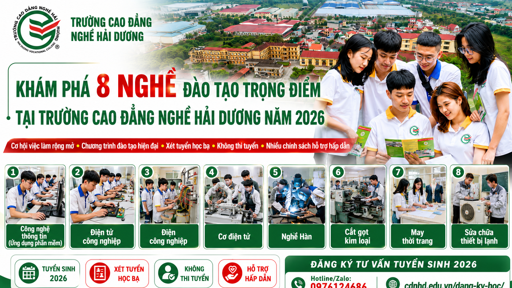 Khám phá 8 nghề đào tạo trọng điểm tại Trường cao đẳng nghề Hải Dương