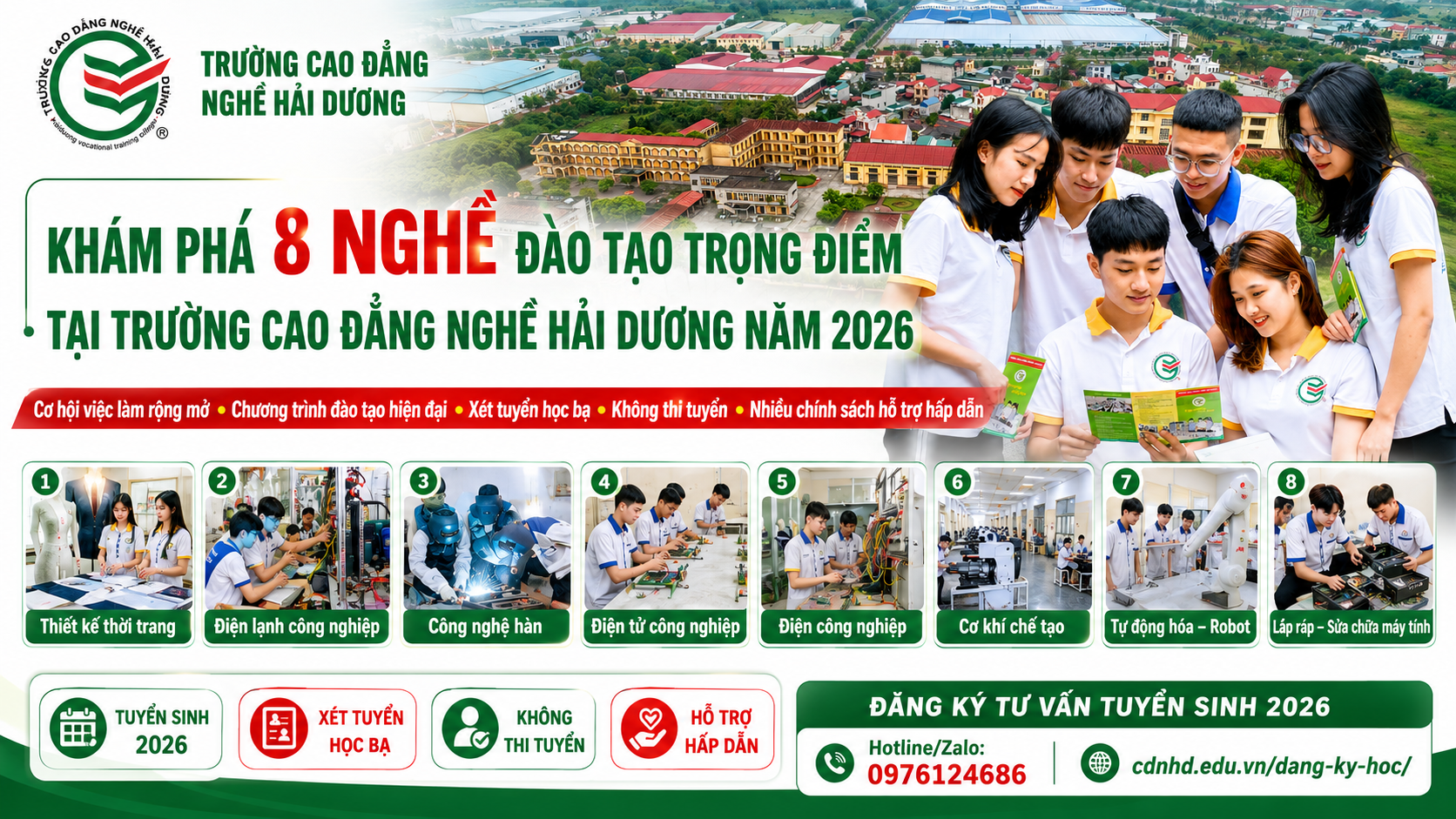 Khám phá 8 nghề đào tạo trọng điểm tại trường cao đẳng nghề Hải Dương