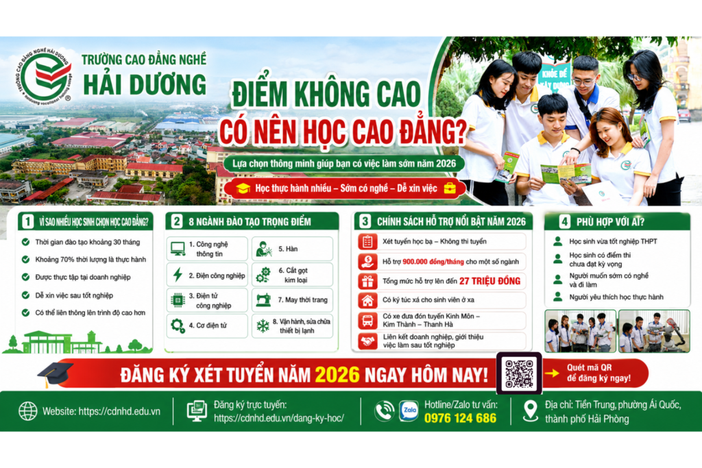 Điểm không cao có nên học cao đẳng