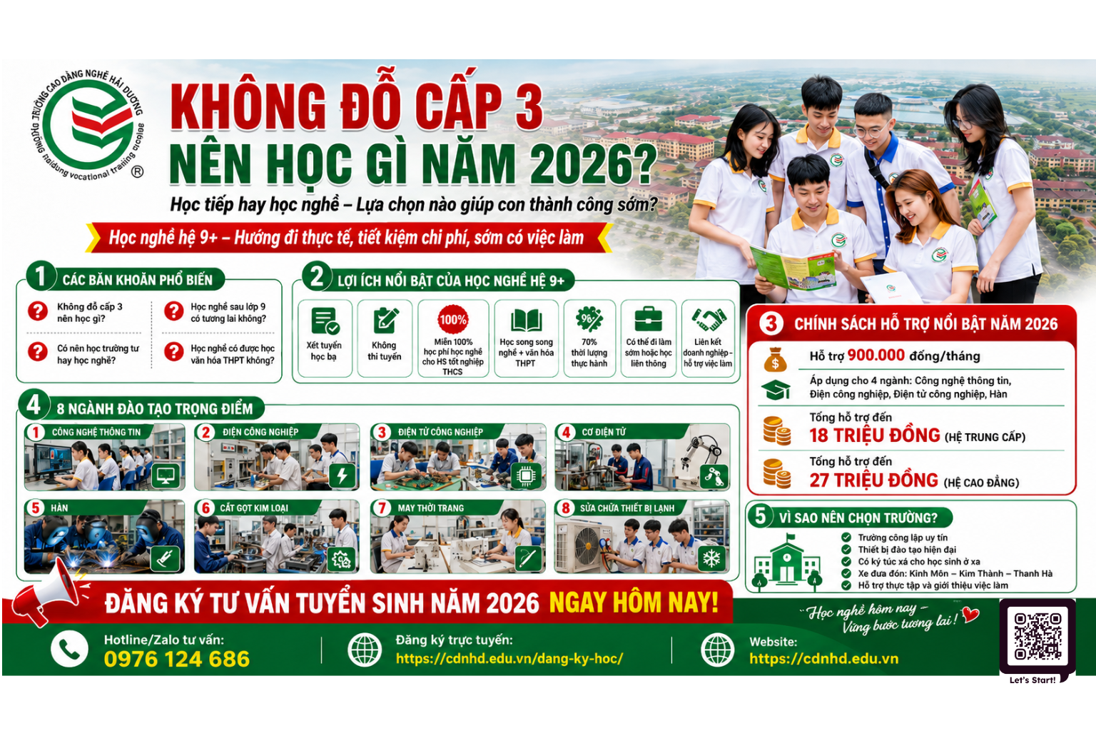 Không đỗ cấp 3 nên học gì