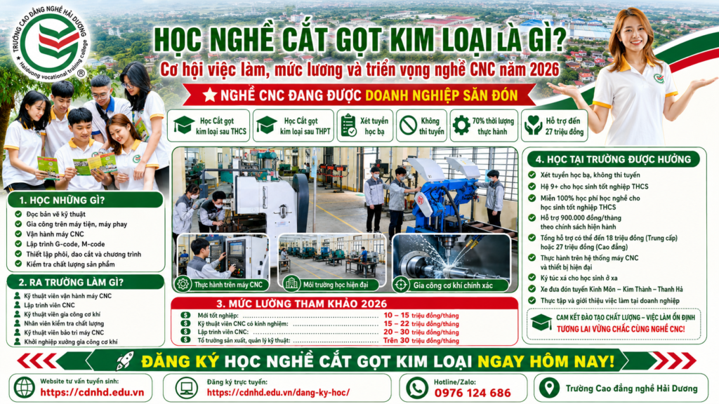 Học nghề cắt gọt kim loại là gì