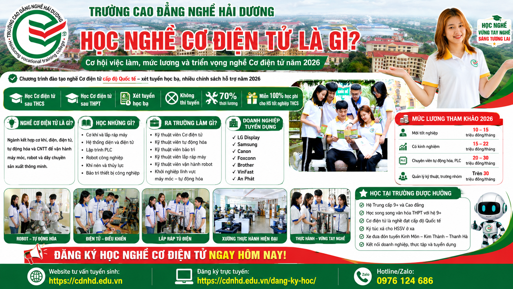 Học nghề cơ điện tử là gì