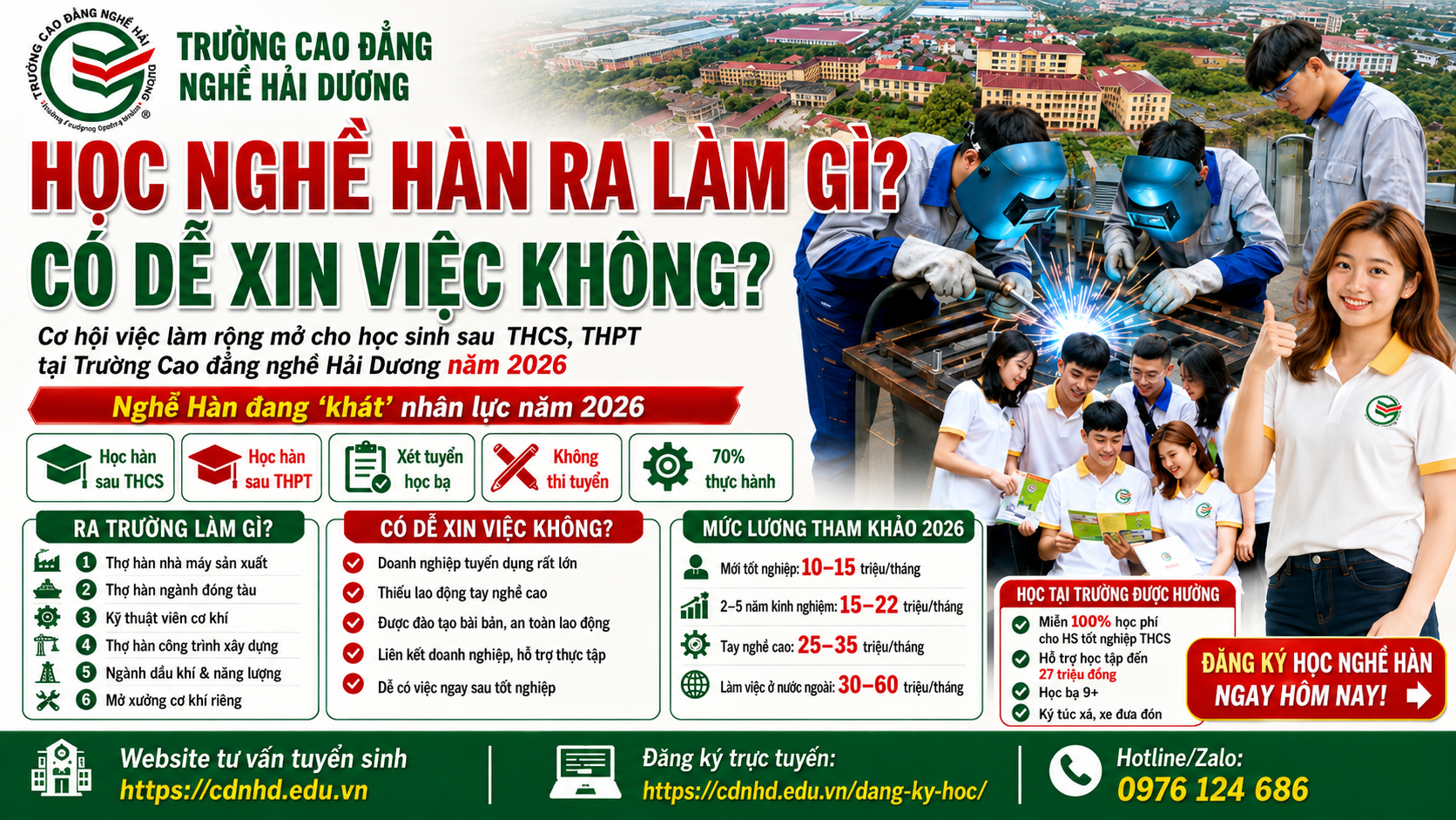 Học nghề Hàn làm gì