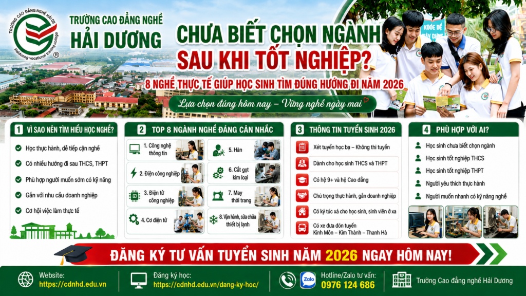 Chưa biết chọn nghề gì sau tốt nghiệp THPT