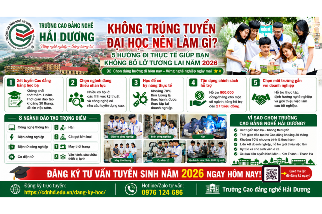 Không trúng tuyển đại học nên làm gì