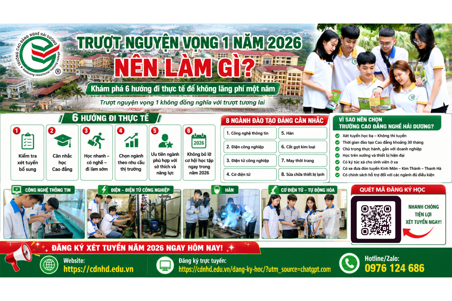 Trượt nguyện vong một nên làm gì